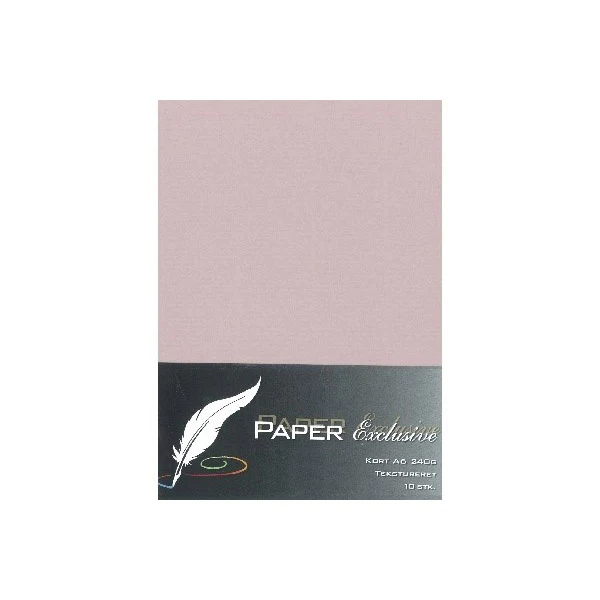 Paper Exclusive Dobbelt Kort A6, 240 g, Tekstureret, 10 stk